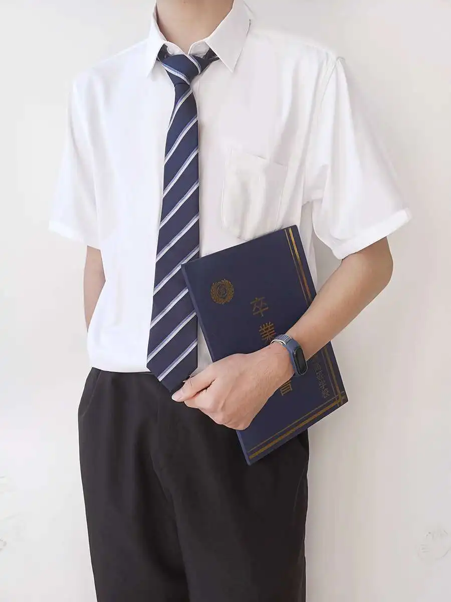 DK Uniforme Stile Basic Camicia Bianca Studente Maschile Estate Stile College Interno Fodera per Abito