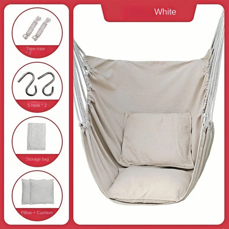 لتعليق الحبل كرسي معلق كرسي أرجوحة كرسي معلق لسكن الطلاب، كرسي هزاز مهد مع وسادتين، داخلي وخارجي #3
