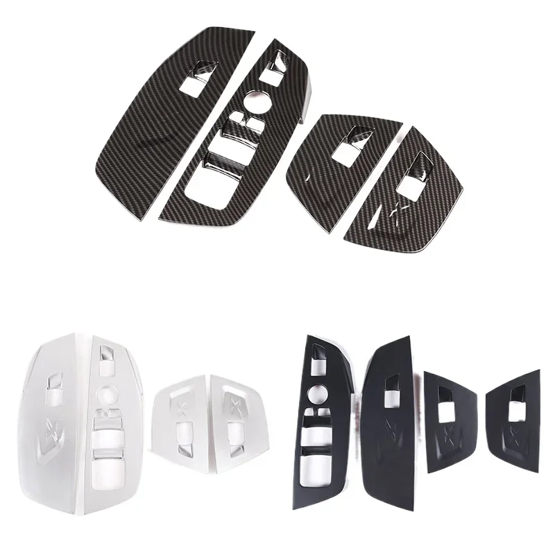 LHD Car-Styling ABS Carbon Fiber Texture Door Window Switch Control Panel Frame Cover Trim For BMW X3 G01 BMW X4 G02 2018 -2023