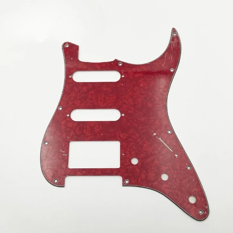 

Накладка из нержавеющей стали для электрогитары, жемчужно-белая, 3-слойная декоративная лицевая панель из ПВХ для деталей электрогитары в стиле ST SQ