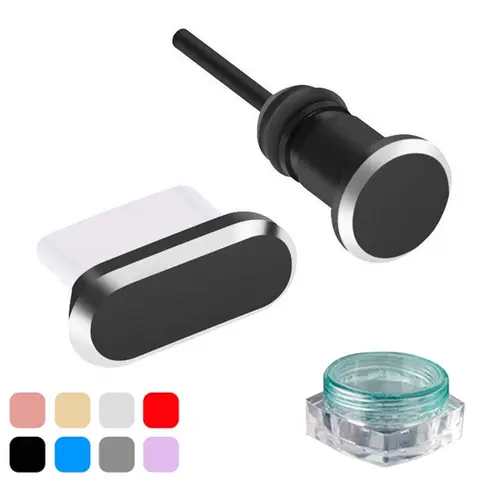 Type-C 충전 포트 먼지 플러그 3.5mm AUX 잭 인터페이스 안티 휴대 전화 카드 iphone 5 6 Xiaomi PC 노트북 용 카드 핀 검색