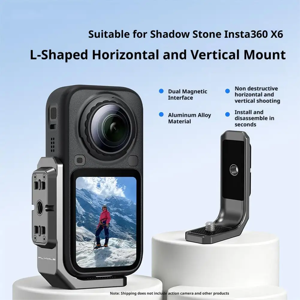 For Insta360 X6 L-Shape Mount Stand Fast Switching Between Portrait Landscape Shooting