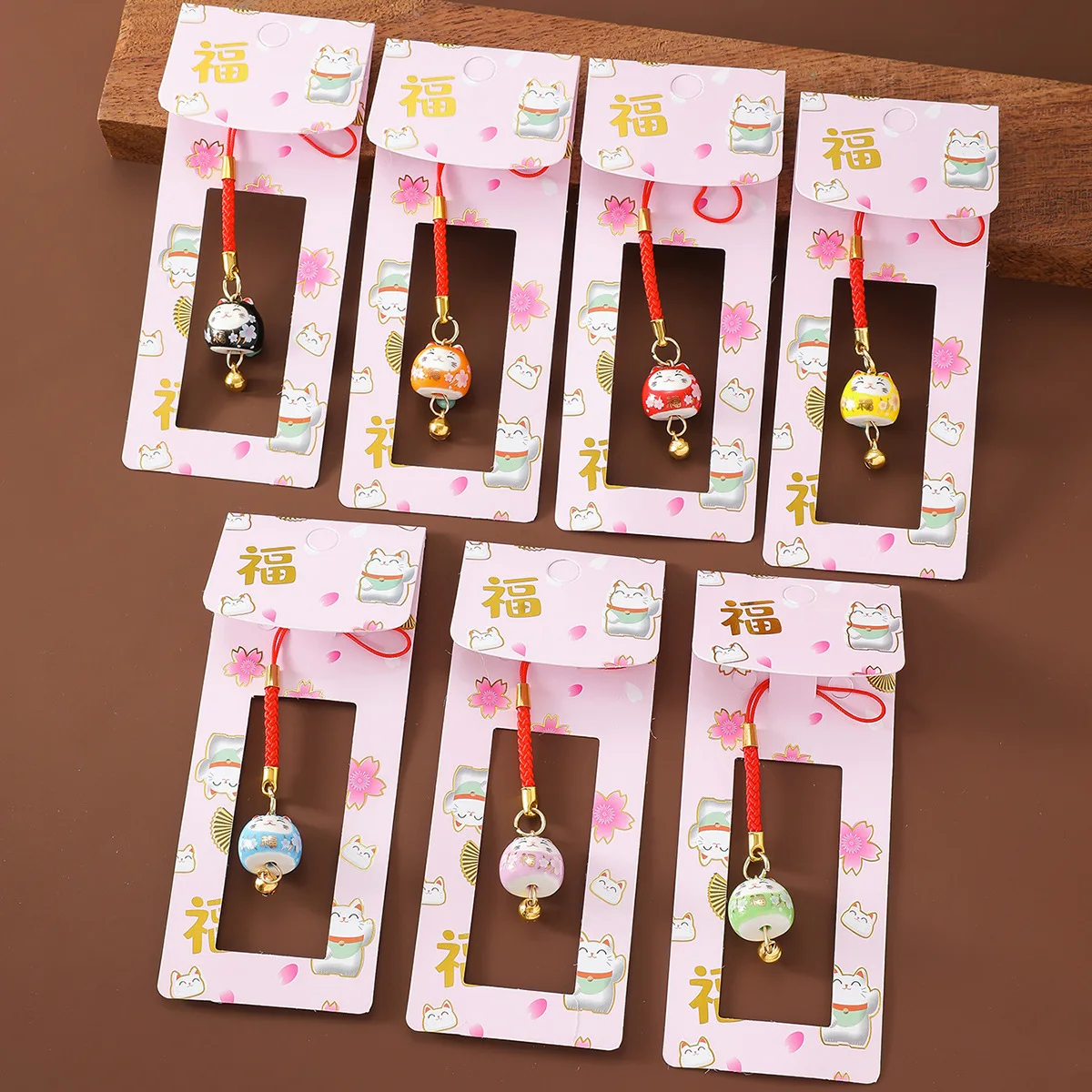 Dreamy Maneki-neko Mizu-ne Bell Senso-ji Temple Amuleto Charme Ornamento, Sino Capa de Telefone Bolsa Chaveiro Pingente