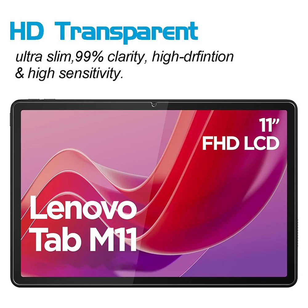 3 Stück HD kratz feste Displays chutz folie gehärtetes Glas für Lenovo Tab M11 11-Zoll 2024 Tablet Schutz folie