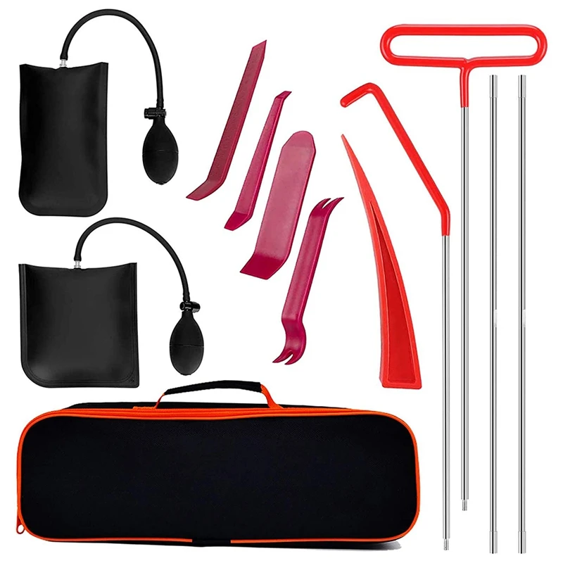 

Full Professional Car Tool Kit, With Long-Distance Clutch, With Air Bag Bag Pump, Non-Friction Wedge, Suitable For Car