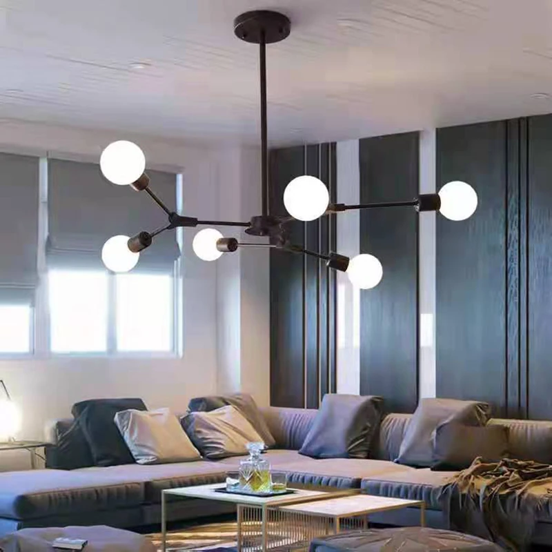 Modern Home LED Chandelier Living Room Decoration  Bedroom  Restaurant Light Study  Molecular Formula Chandelier Lighting