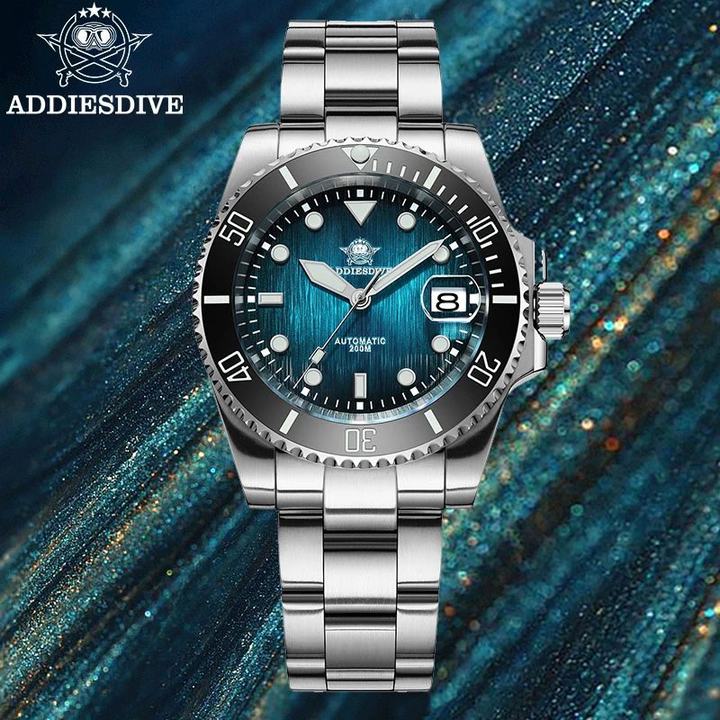 

ADDIESDIVE Automatic Watch for Men Sapphire AR Coated 20Bar Supper Luminous Wristwatch Sports Mechanical Watches New AD2078