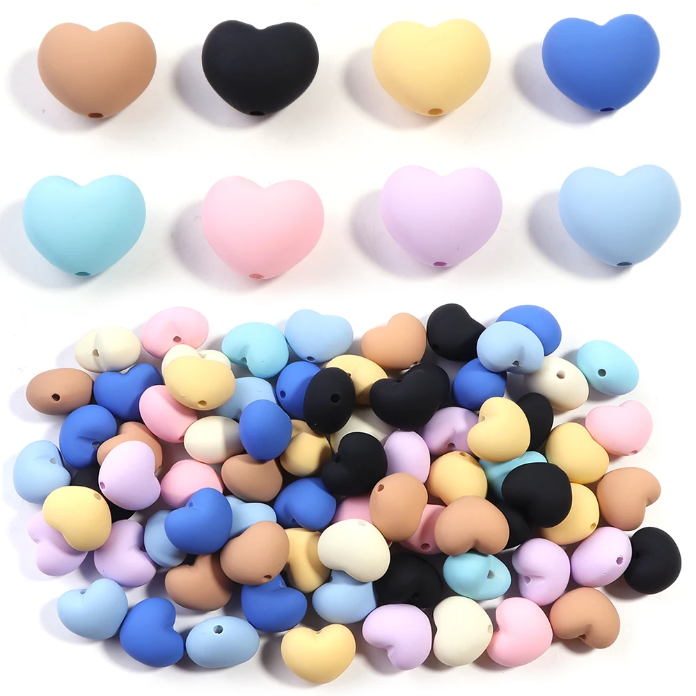 5 stücke Bunte Matte Herz Perlen Acryl Spacer Schmuck Perlen Für Diy Machen Armband Halskette Ohrring Handgemachte Liefert