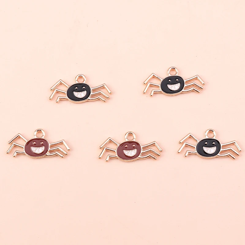 10pcs/lot Mix Enamel Halloween Ghost Pumpkin Bat Charms Pendants for Jewelry Making Women Fashion Earrings Necklaces Crafts Gift