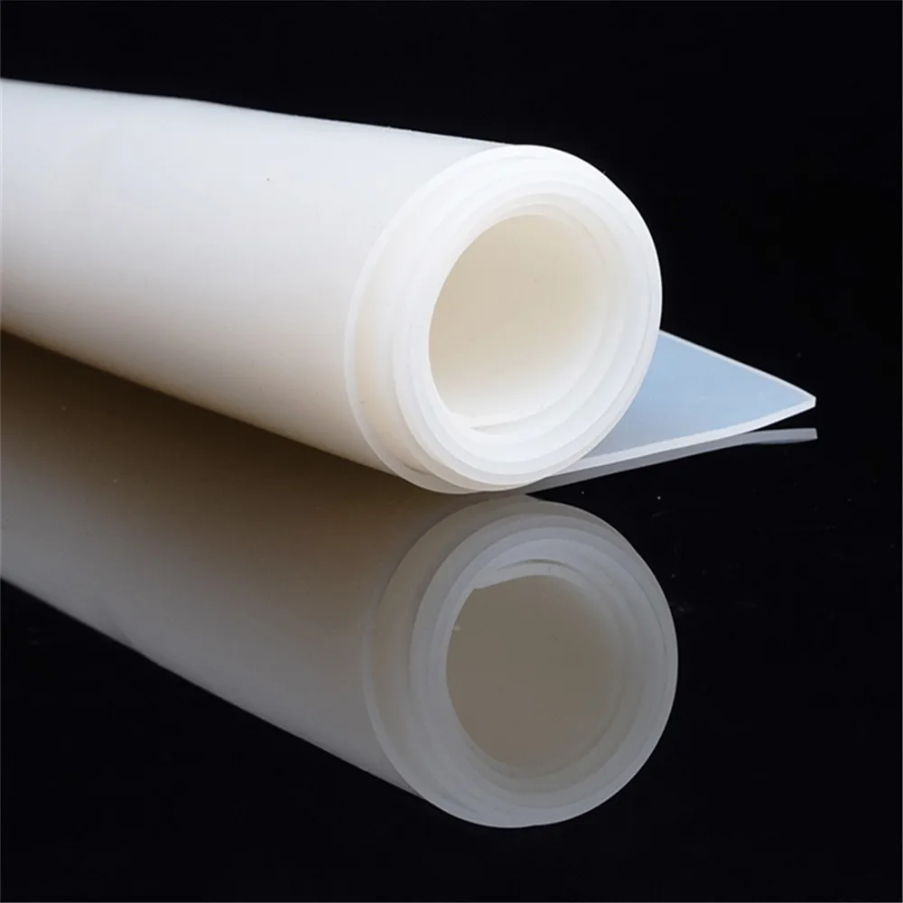 Silicone Rubber Sheet 100X100mm 200X200mm 500X500mm Translucent Plate Mat High Temperature Resistance Rubber Flat Gasket Pad