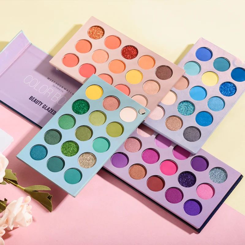 60 Color Beauty Glazed Eyeshadow Palette Colorful Pallet Glitter Highlighter Shimmer Make Up Pigment Matte Eye Shadow Pallete