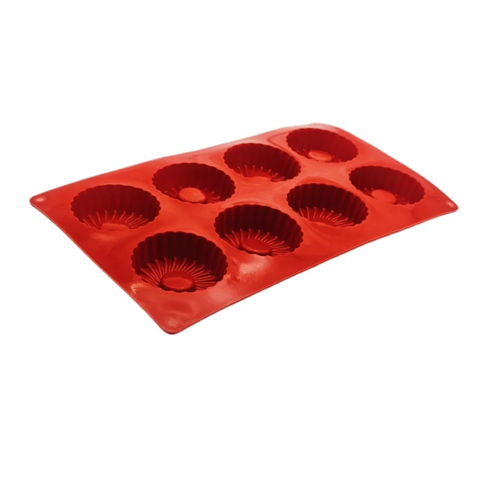

8 Holes Circular Vortex Shape Silicone Chocolate Cake Mold Mousse Dessert Baking Donuts Food Grade Silicone Bakeware Pastry Mold
