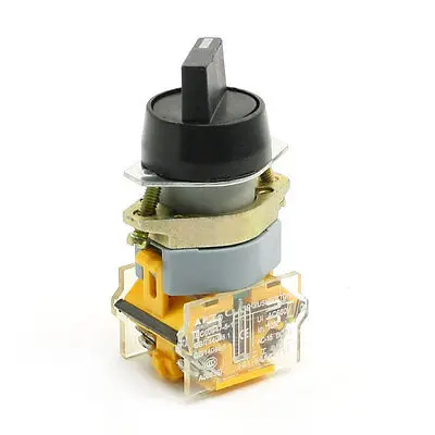 660V 10A DPST Rotary Selector 2 Position Latching Push Button Switch