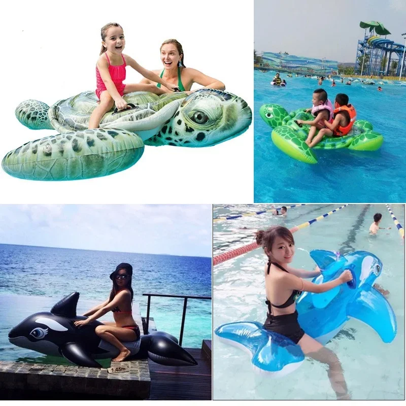 Inflables Toy Swimming Pool Children Inflatable Water Toy Animal Mount Mount Pool  Animal Shark Unicorn Pool Assesories Rafts