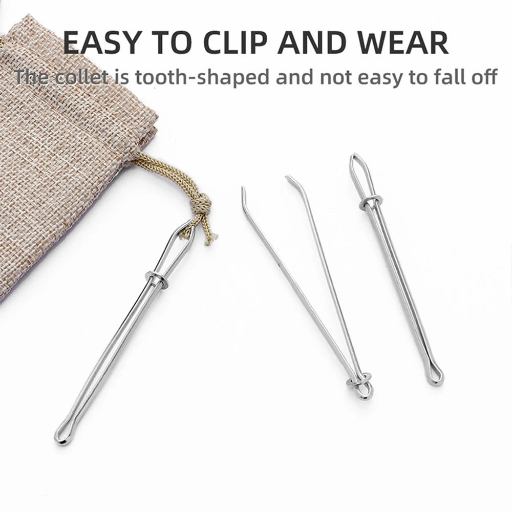 2pcs/5pcs Wear Rope Garment Clips Sewing DIY Tools Elastic Band Tape Punch Cross Stitch Threader Wear Elastic Clamp