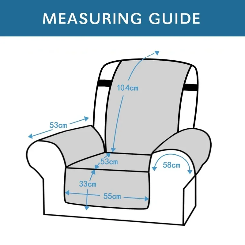 1seater Plaid Recliner Sofa Cover Quilted Anti-Slip Recliner Aimchair Cover Pet Sofa Furniture Protector Couch Covers Home Decor