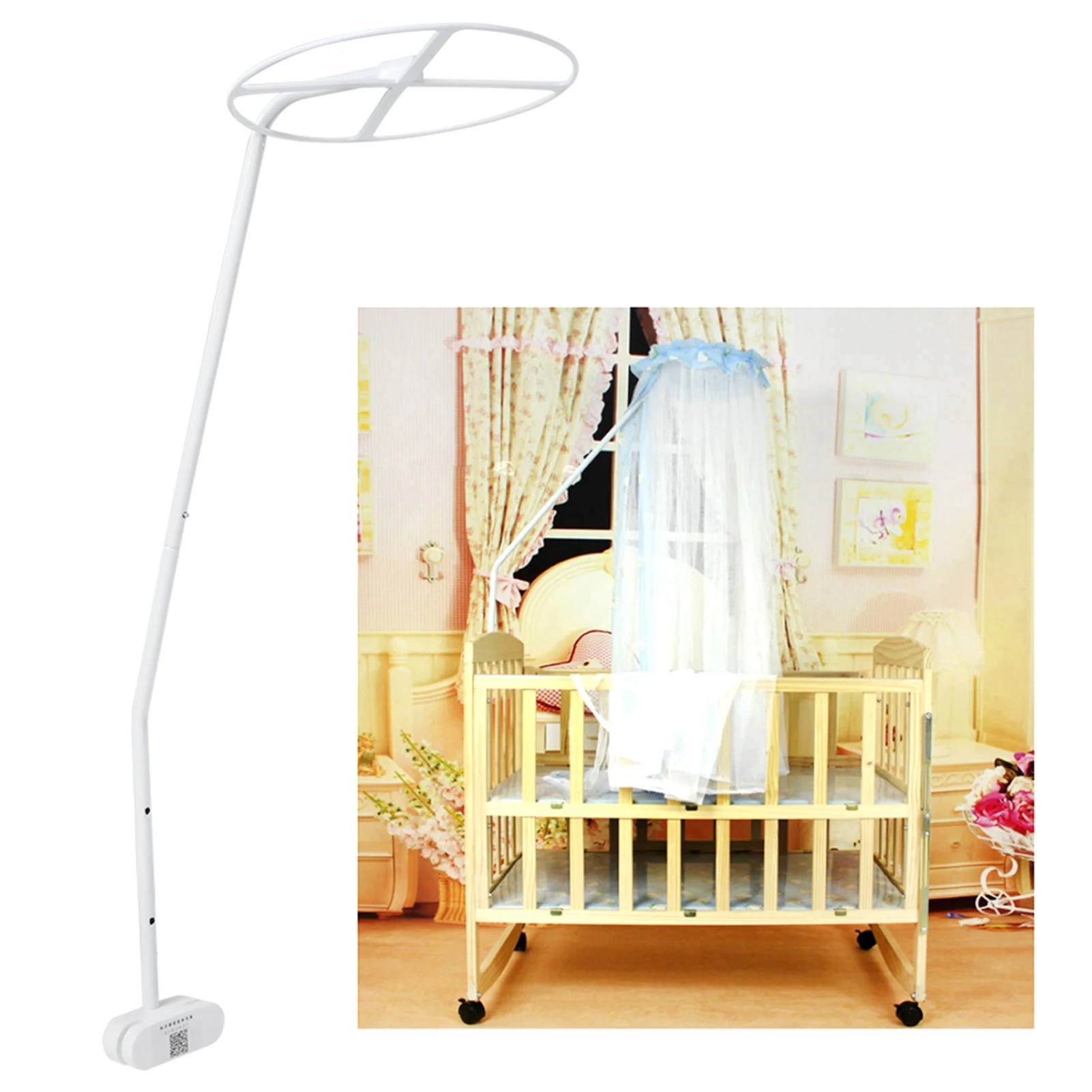 Mosquito Net Stand Holder Set Adjustable Clip On Crib Canopy Holder Rack Mosquito Net Accessories