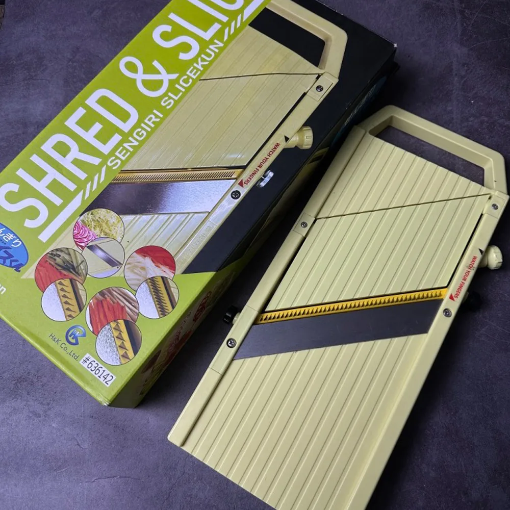 Cortador de verduras Manual de CHIBA japonés, multifuncional, funciones de rebanado y triturado