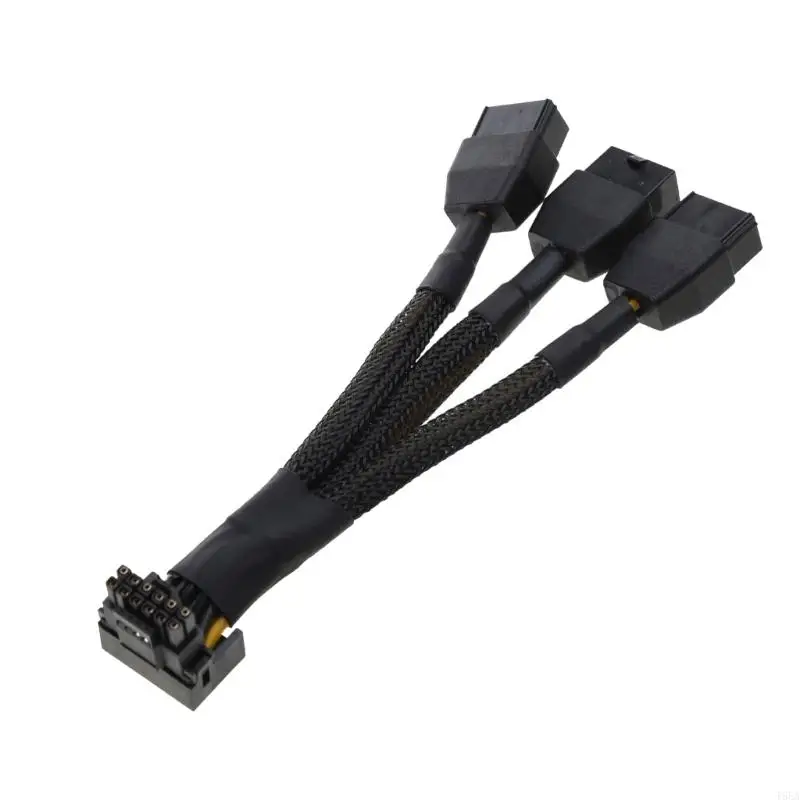 

15cm 3x8pin to 16Pin Graphics Card Connector Cable 12VHPWR GPU Adapter Cable Line Solid Pin Design Enhances Stability
