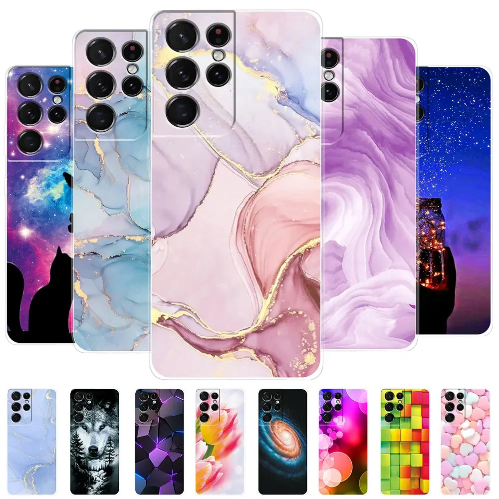 For Samsung S22 Ultra Case S22 Plus Soft Silicone Phone Cover Case For Samsung GalaxyS22 Ultra S22 Plus Case Clear Bumper Fundas