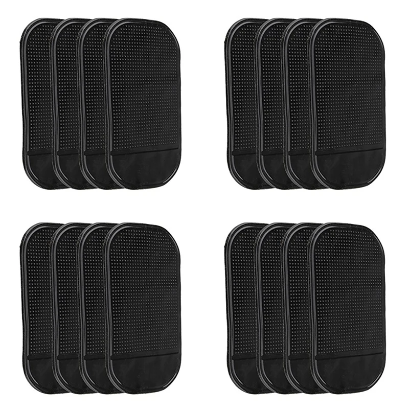 

16 Pcs Black Magic Sticky Pad Anti Slip Mat Car Dashboard For Cell Phone