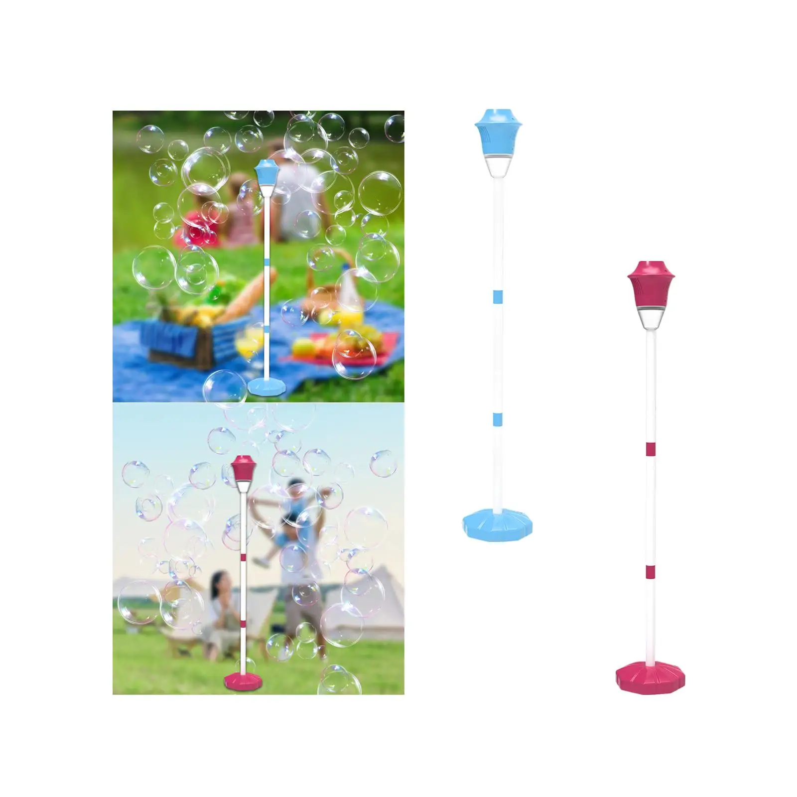 Bubble Maker Giocattolo in piedi con luci e musica Peso leggero portatile 47 '' Altezza Giocattoli estivi per regali di bomboniere per feste di nozze