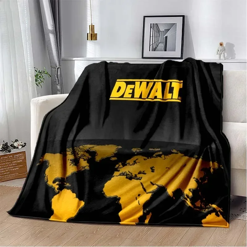 Tools DeWalt Logo Print Soft Plush Flannel Blanket For Living Room Bedroom Bed Couch Picnic