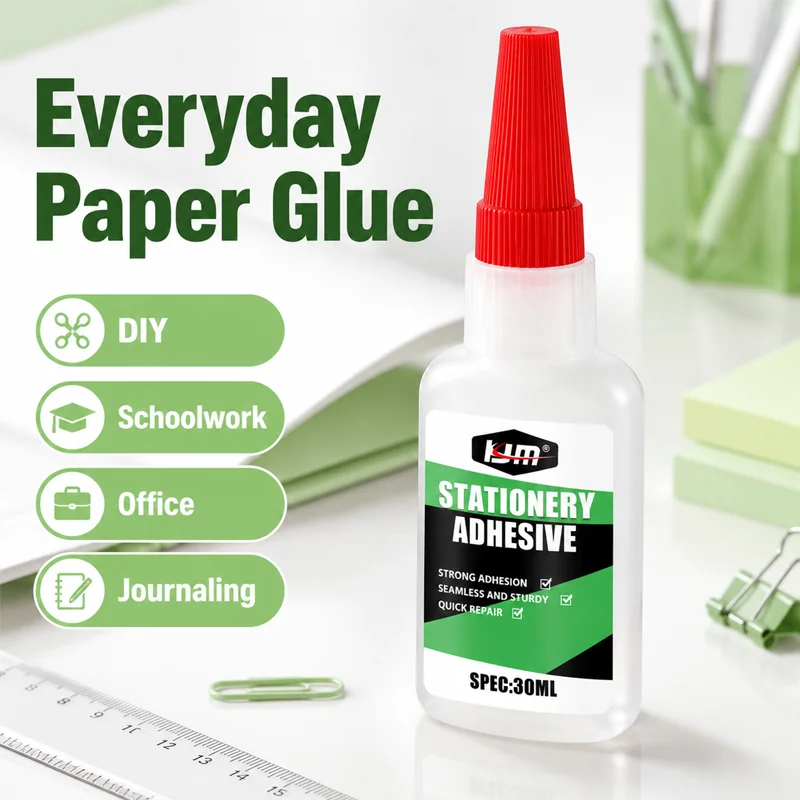 KJM Non-Toxic Paper Glue Everyday Stationery Adhesive for School Office DIY Crafts And Journaling Projects
