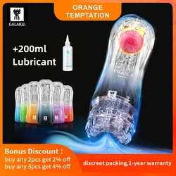 GALAKU Male Masturbator Soft Pussy Sex Toys Transparent Vagina Adult Endurance Exercise Erotic Product Vacuum Pocket Cup for Men