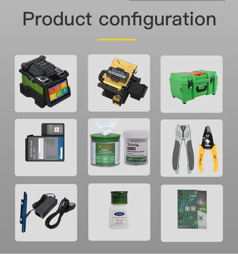 Imagem -06 - Komshine-optical Fiber Fusion Splicer Classic Fx39 Alinhamento do Núcleo Motores Máquina de Solda Empalmadora de Fibra Fibra