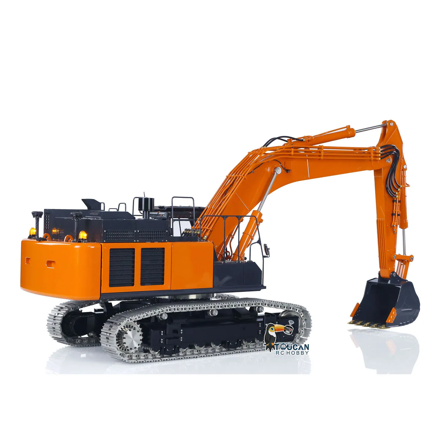 米国株 LESU 490 1/14 RC油圧ショベルカー モデル Aoue ZX490 メタルリモコン重機 6CHバルブライトおもちゃモデル