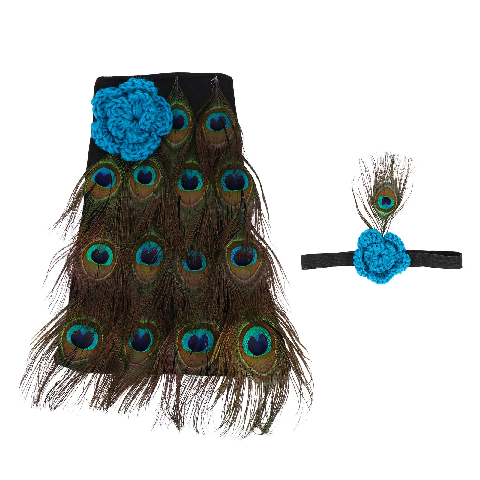 

Peacock Shaped Costume Kids Photograph Supplies Baby Hundred Days Photo Clothing Set Comfortable Warm Unique Design Fashion