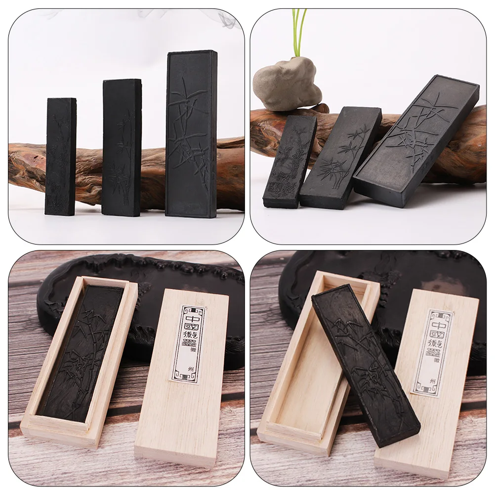 

1 Set Chinese Style Ink Stick Handmade Traditional Calligraphy Painting Tool Practical Ink Block For Writing Grinding Supply