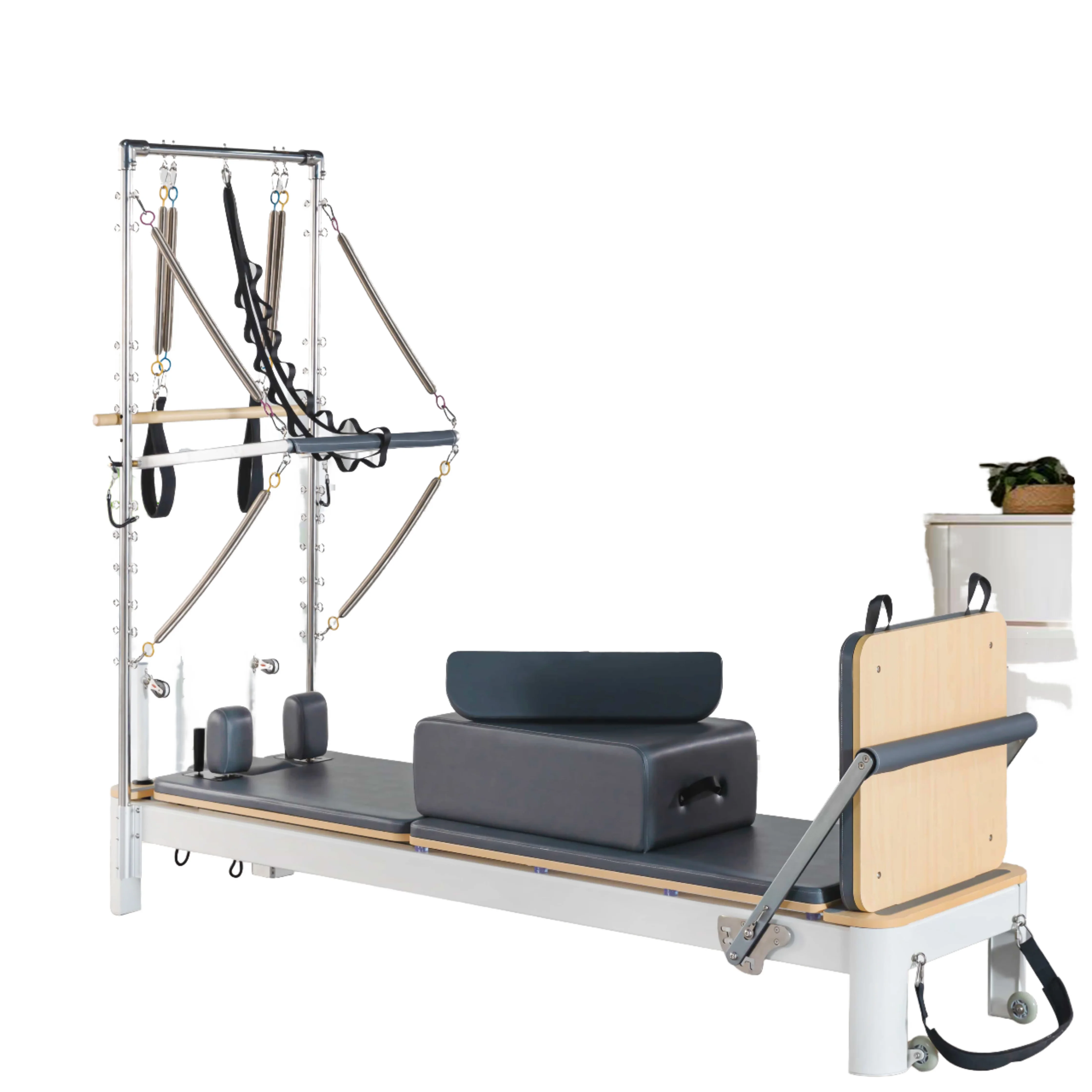 DEREN Hot Sale Adjustable Portable and Durable Pilates Reformer Aluminum Half Height Frame for Pilates Studio and Gym Use F6001S