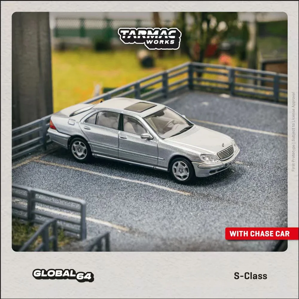 

**Pre Sale**TW 1:64 S Class Brilliant Silver Metallic Diecast Diorama Car Model Collection Miniature Toys Tarmac Works