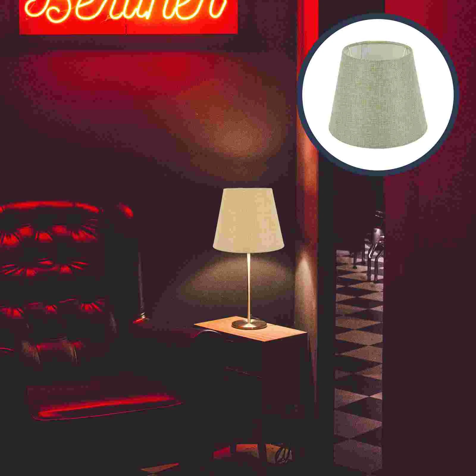 Lamp Shade Fabric Lampshade Shades for Table Pendant Light Desk Chandelier Green Drum