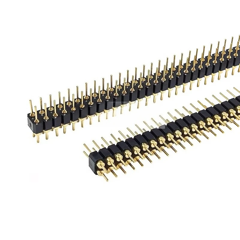 5 Pcs Round Hole Pin Header 2.54mm Pitch Row Female/male, Single Row 1x40p / 2x40p Double Row Pin Round Pin Gold Plated