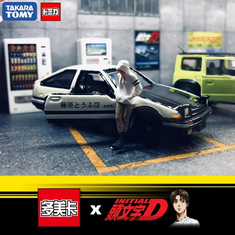 TAKARA TOMY Toyota AE86 Frontcharakter D-Legierungsdruckguss-Miniaturmodell, Dekoration für Erwachsene, Jungenspielzeug, Weihnachtsgeschenk für Kinder