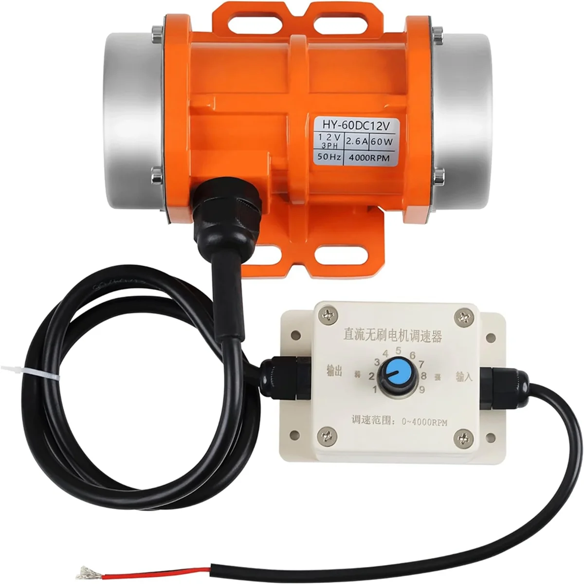 

Vibrator Motor for Salt & Sand Spreader and Concrete Mixer 4000Rpm 60W DC12V Aluminum Alloy Case Concrete Vibrator