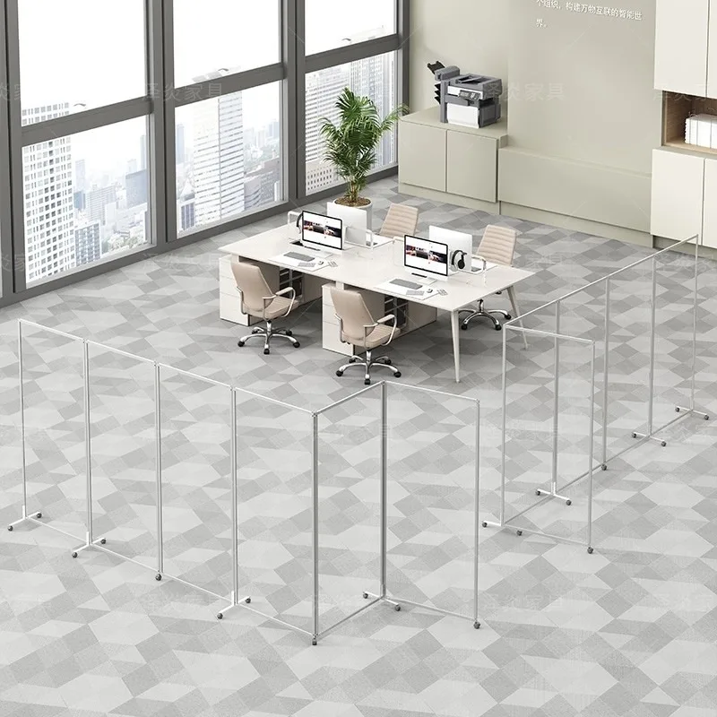 Office partition screen simple modern acrylic matte baffle folding mobile factory workshop simple partition wall