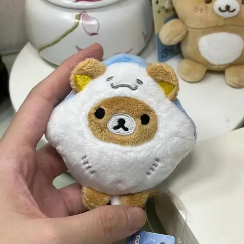 Rilakkuma 봉제 펜던트, 일본 애니메이션 만화, 만타 레이 베어 인형, 봉제 키 체인, 배낭 장식 선물 