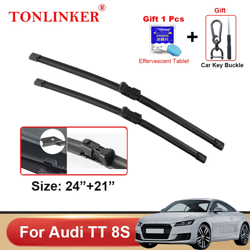 

TONLINKER Car Wiper Blades For Audi TT 8S MK3 2014-2016 2017 2018 2019 Car Accessories Front Rear Windscreen Wiper Blade Brushes