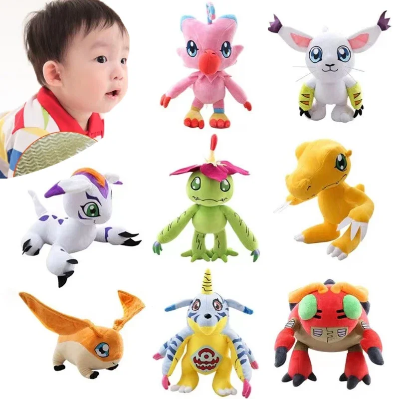 Digimon Adventure Plush Toys Patamon Agumon Plushie Figure Tailmon Gomamon Piyomon Gabumon Tentomon Stuffed Dolls Xmas Gifts