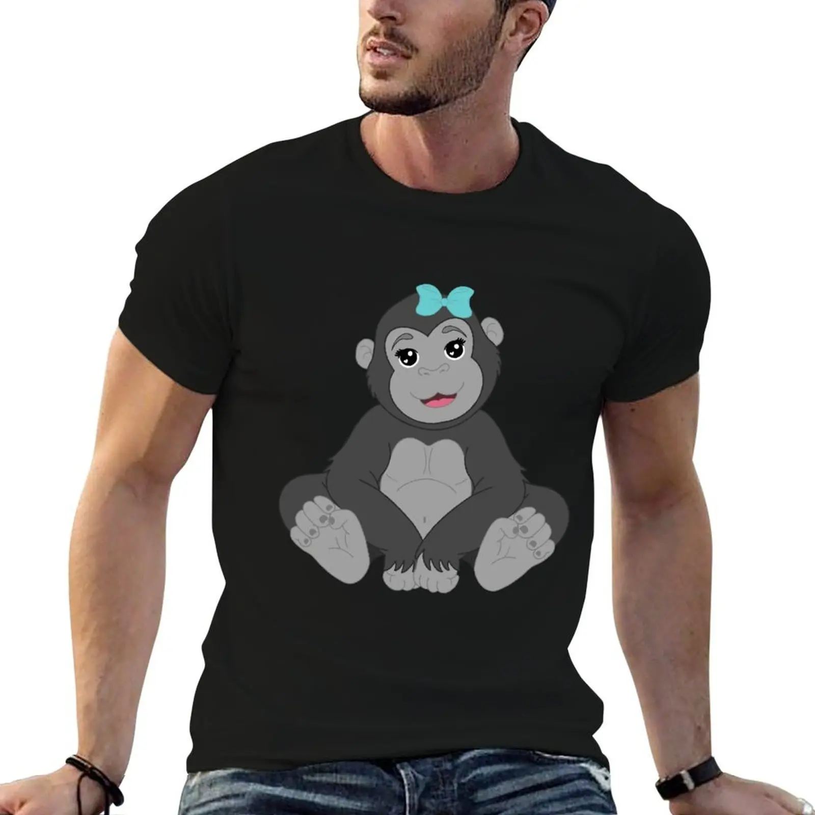 

Baby Girl Gorilla T-Shirt t shirt custom print t shirts cotton 100% man t shirts high quality luxury brand T-Shirt