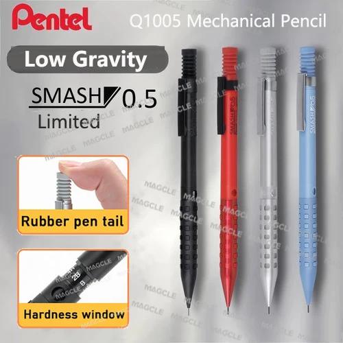 

Japan Pentel Mechanical Pencil Smash Limited Q1005 Integrated Nib Low Gravity Anti-break Lead Activity Pencils Pretty Stationery