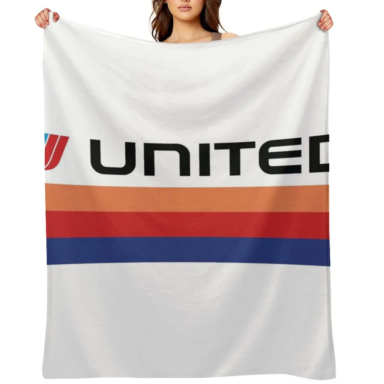

United Airlines Saul Bass Livery Throw Blanket Nap Thins Stuffeds Giant Sofa Blankets