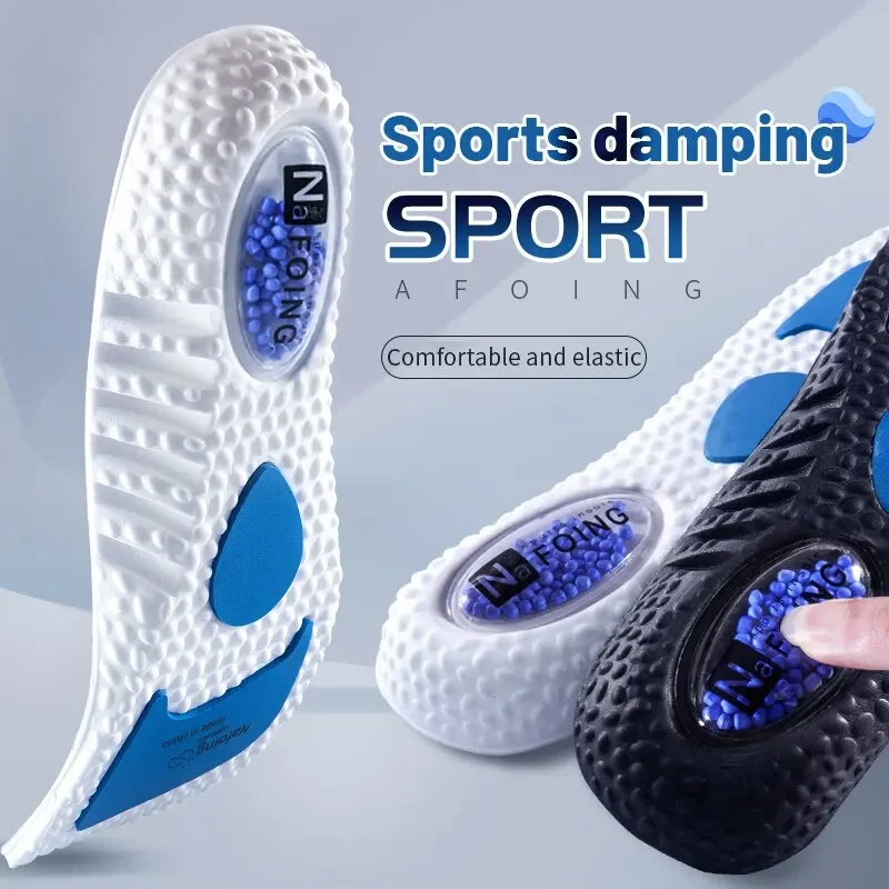 New Sports Insoles for Shoes Technology Shock Absorption Deodorant Breathable Cushion Running Insoles for Feet Man Women