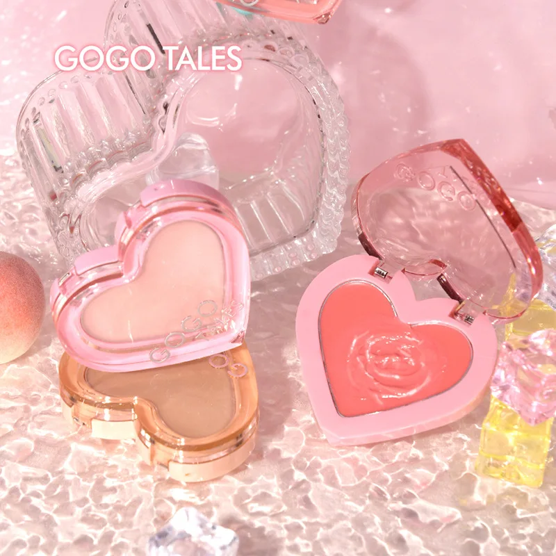GOGO TALES Monochrome Matte Blush Powder, Expand & Shrink Color Lilac Blush Rouge, Long Lasting Natural Cheek Tint  Makeup