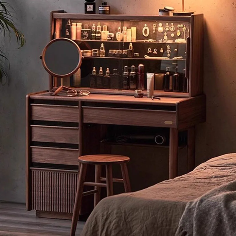 Luxury Bedroom Dressing Table Computer Makeup Cabinet Dressing Table Cabinet Mid Century Wood Vestidores Postmodern Furniture