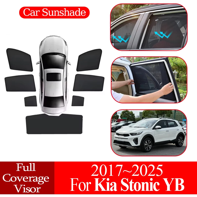 

Car Magnetic Sunshade Privacy Protection Coverage Blocking Curtain Auto Accessories For Kia Stonic YB CUV 2017~2025 2023 2024